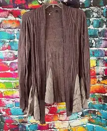 ANTHROPOLOGIE | Knitted & Knotted cardigan Ramie Silk Blend Size Small