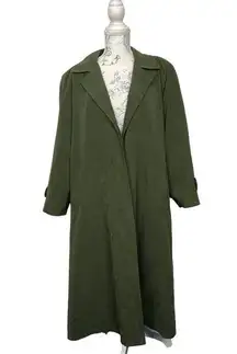 Gallery Size 12 Olive Green Long Trench with Removable Lining Jacket