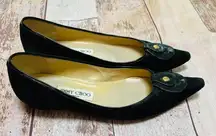 Jimmy Choo suede flats size 37‎