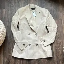 Karen Millen Linen Double Breasted Blazer