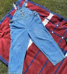 Vintage Y2k 2001 Looney Tunes denim jeans dungarees overalls Sylvester Tweety