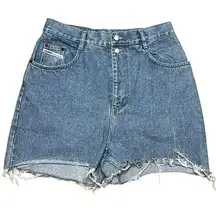 Vtg Gitano cut-off denim jean shorts women's 14 long blue jorts distressed 90s