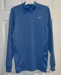 Nike Long Sleeve Light Blue Dry Fit Athletic Top Turtleneck Size Med