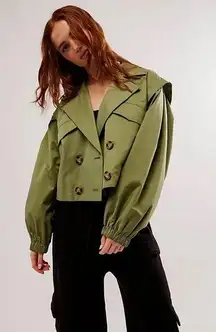 Free People x Revolve Looking Glass Crop Trench Coat