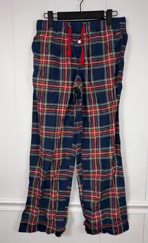 J. Crew Steward Christmas Plaid Poplin Pajama Cotton Pants XS Holiday Loungewear
