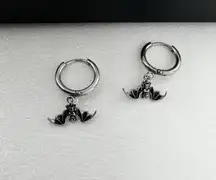 Bat Dangle Drop Earrings for Men Women,Streetwear Punk Hip Hop Unisex Style