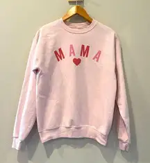 MAMA Graphic Heart Print Crewneck Size Small