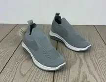 Danskin Women's Cheerful Slip-on Knit Sneakers 6 Gray $50