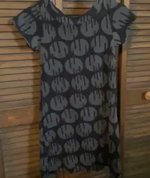 Cute cotton grey/black patterned dress