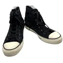Chuck Taylor Converse All Star Size 7 Women's Suede Black Tri Zip Y2K Hip Hop