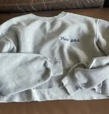 Cropped New York Long Sleeve Sweater