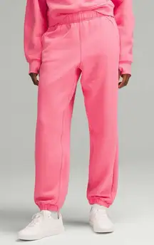 Lululemon Scuba Oversized Fit Fleece Jogger Pants Sakura Pink Large NWT