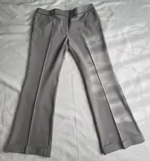 Worthington Women's Size 12 Gray Dress Pants with Flared Leg Rolled Hem Pockets