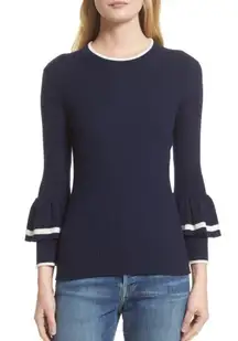 FRAME Double Ruffle Cuff Sweater