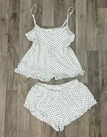 Vintage y2k polka dot loungewear pajama cami set