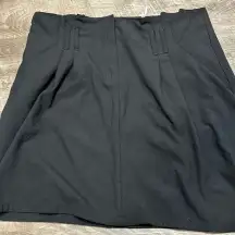 Kimchi black skirt‎ w front pleated pockets