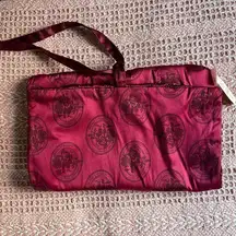 Vintage Victorias Secret Burgundy Satin Lingerie Jewelry Delicates Travel Bag