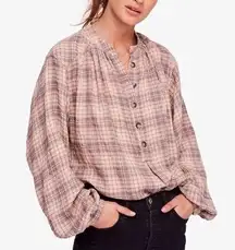 Free people northern bound plaid top