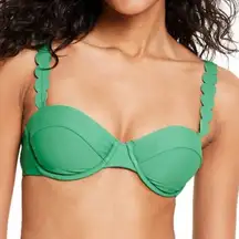 RHOE x Target Scalloped Edge Green Bikini Top
