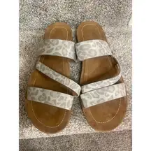 Corky’s Lydia Grey Leopard Slide Sandal, 9