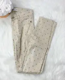 Polka Dot Metallic Skinny Jeans