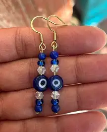 Handmade evil eye earrings ✨