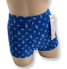 Zuliana Size S/M Blue Anchor Print Cheeky Shorts. New With Tags