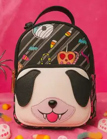 Betsey Johnson Halloween Candy Corn Pug Dog Mini Backpack NWT​
