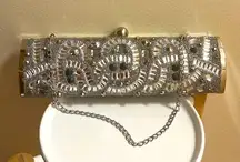 jeweled handbag with chain