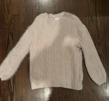 ZARA Knit Sweater Fuzzy Light Pink