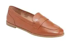 Old Navy Modern Penny Loafer Cognac Brown Size 8 Preppy Academia Classic Coastal