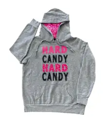 Vtg Y2K Hard Candy Leopard Print Hooded Grey Sweatshirts Size XL  Avant Garde