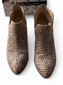 Cheetah Print Faux Leather Ankle Booties