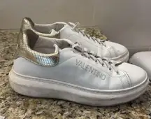 Valentino by  Sofia Monogram Leather Sneaker