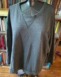 Z Supply L washed gray oversized cozy high low sweatshirt