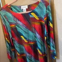 Peck & Peck Women's Colorful Long Sleeve Top medium
