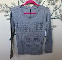 Jessica Simpson heather grey rhinestone sweatshirt XS NWT