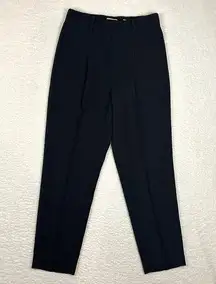 Vince Womens Size S Tapered Pull On Pants Polyester Pockets Pleated Black Office