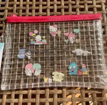 Sanrio Clear Zipper Bag With Multiple Characters