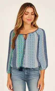 Arizona Jean Co. Boho Blouse Multicolor Print XS