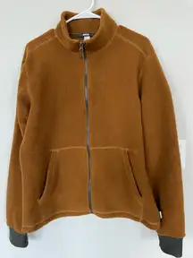REI coop Women Fleece Full Zip Sweatershirt Size M Brown