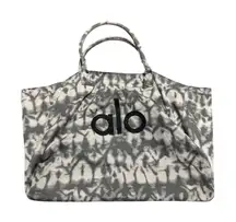 Alo Yoga Gray Tie-Dye Cotton Tote Bag – One Size