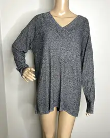 Apt 9 Gray V Neck Knit Sweater