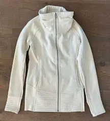 Lululemon  cream ivory radiant hooded zip up jacket