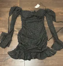 Windsor Dress Black Sparkly