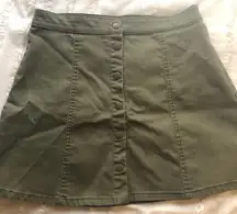 Green Denim Skirt