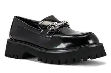 Tony Bianco Greer Loafers in Black Hi Shine 40 with Box Womens Penny Oxfords