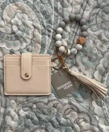 Cream Wristlet / keychain