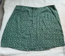 Aeropostale Green Asymmetrical Wrap Mini Skirt NWOT