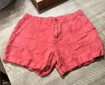 3/$25 Women’s EUC Max & MIA linen /rayon cuffed shorts